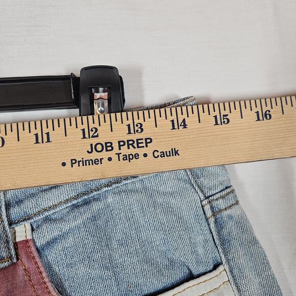 Forever 21 Shorts Womens 28 Denim American Flag Cutoff Distressed Stars Stripes - Picture 5 of 8